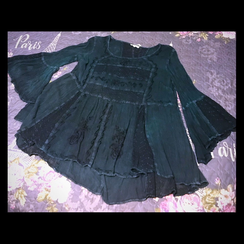 Blue green Rebellion Blouse